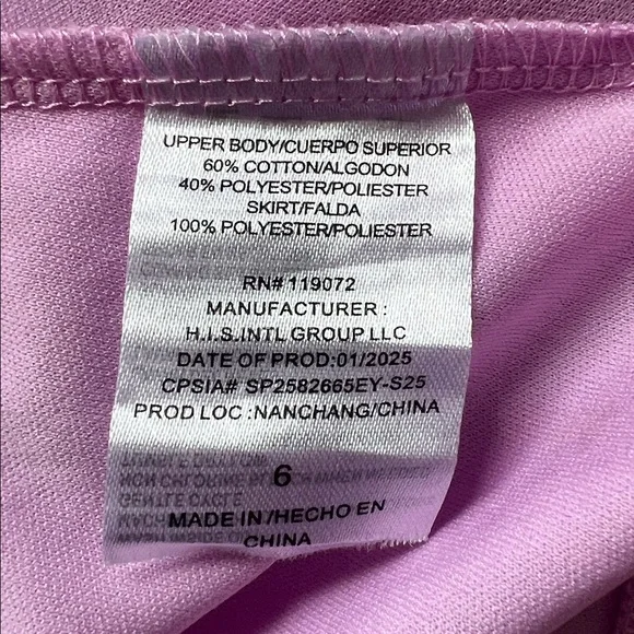 Disney Bluey & Bingo Purple Girls Casual Sparkle Dress Size 6 - Picture 8 of 10